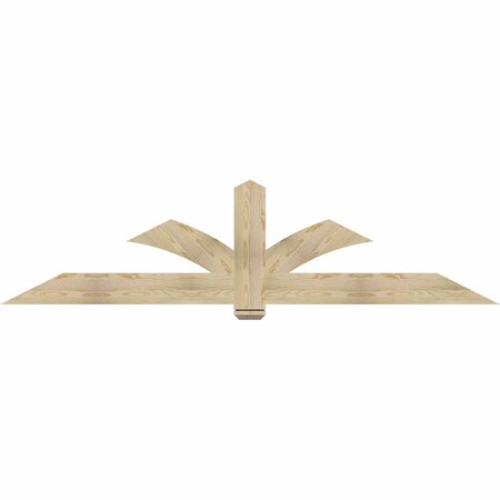 Ekena Millwork Redmond Rough Sawn Timber Gable Bracket, Douglas Fir, 96"W x 24"H x 2"D x 6"F, 6/12 Pitch GBW096X24X0206RED00RDF